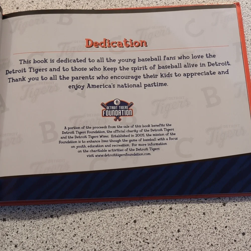 The ABC's of Detroit Tigers Baseball Hard Cover Book